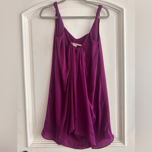 Diane von Furstenberg Purple Silk dress with beautiful draping